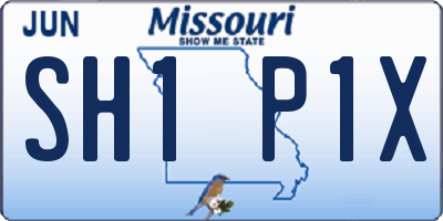 MO license plate SH1P1X