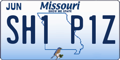 MO license plate SH1P1Z