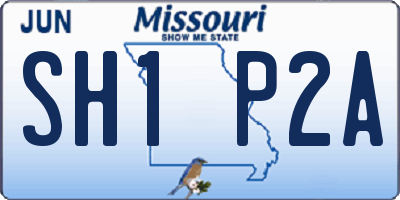 MO license plate SH1P2A