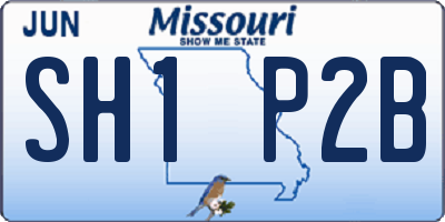 MO license plate SH1P2B