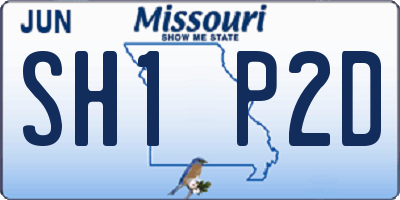 MO license plate SH1P2D