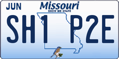 MO license plate SH1P2E
