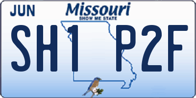 MO license plate SH1P2F