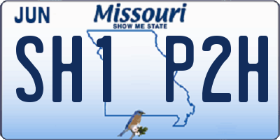MO license plate SH1P2H