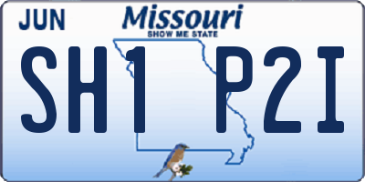 MO license plate SH1P2I