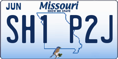 MO license plate SH1P2J