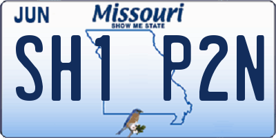 MO license plate SH1P2N