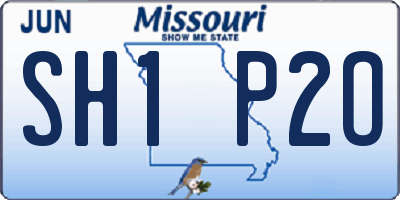 MO license plate SH1P2O