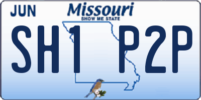 MO license plate SH1P2P