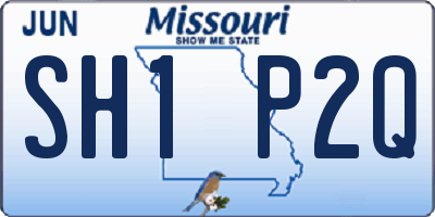 MO license plate SH1P2Q