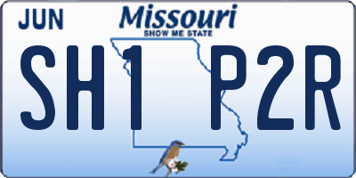 MO license plate SH1P2R
