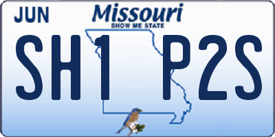 MO license plate SH1P2S