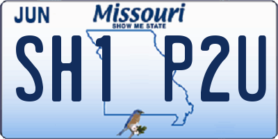 MO license plate SH1P2U