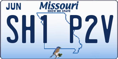 MO license plate SH1P2V