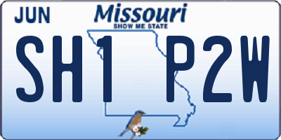 MO license plate SH1P2W