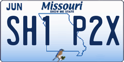 MO license plate SH1P2X