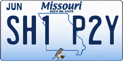 MO license plate SH1P2Y