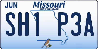 MO license plate SH1P3A