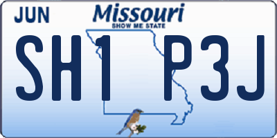 MO license plate SH1P3J