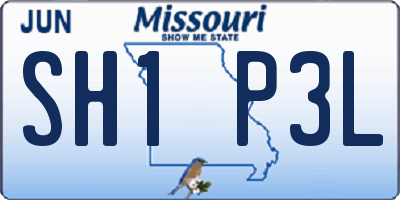 MO license plate SH1P3L
