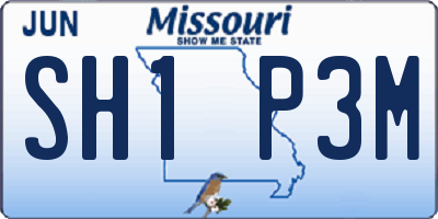 MO license plate SH1P3M