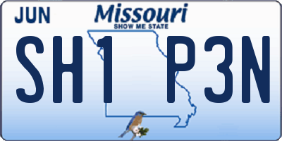 MO license plate SH1P3N