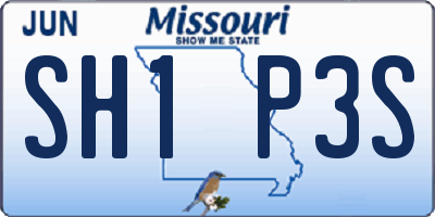 MO license plate SH1P3S