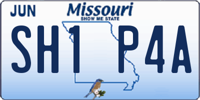 MO license plate SH1P4A