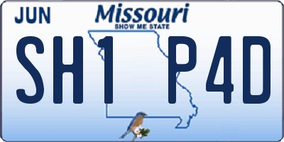 MO license plate SH1P4D