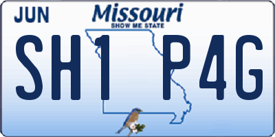 MO license plate SH1P4G