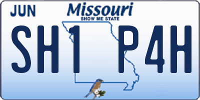 MO license plate SH1P4H
