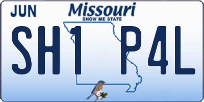MO license plate SH1P4L