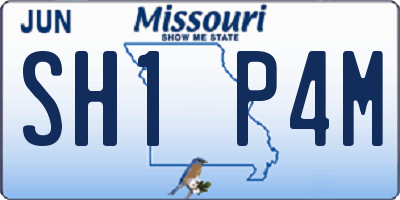MO license plate SH1P4M