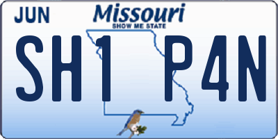 MO license plate SH1P4N