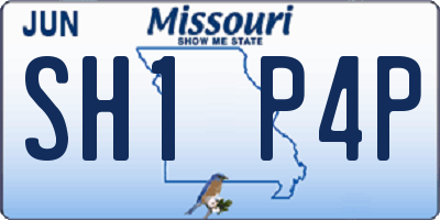 MO license plate SH1P4P