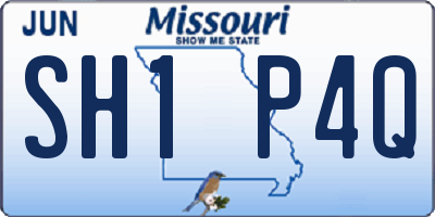 MO license plate SH1P4Q