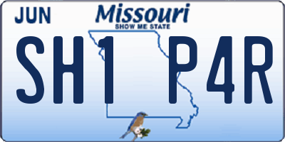 MO license plate SH1P4R