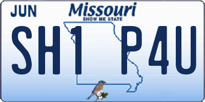 MO license plate SH1P4U