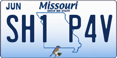MO license plate SH1P4V
