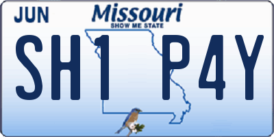 MO license plate SH1P4Y
