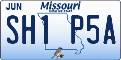 MO license plate SH1P5A
