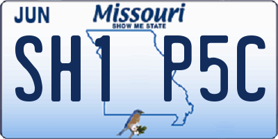 MO license plate SH1P5C