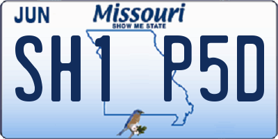 MO license plate SH1P5D