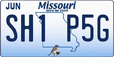MO license plate SH1P5G