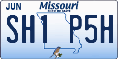 MO license plate SH1P5H