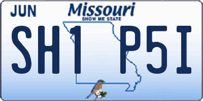 MO license plate SH1P5I