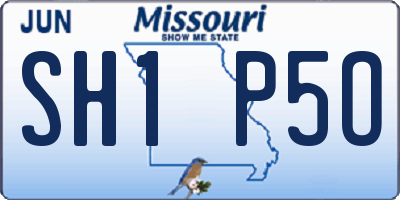 MO license plate SH1P5O