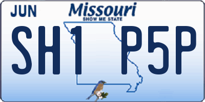MO license plate SH1P5P