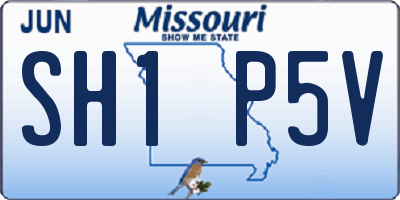 MO license plate SH1P5V