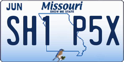 MO license plate SH1P5X